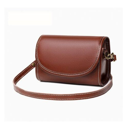Vintage Sling Purse Genuine Leather Handbag Shoulder Messenger Bags 14*18*9 CM