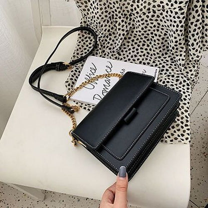Mini Leather Crossbody Bags Chain Shoulder Simple Travel Long Belt Purse Handbag