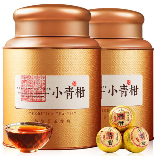 Pu'er Tea Ripe Tea Xiao Qing Guan 勐海普洱+新会青柑 普洱茶熟茶小青柑新会陈皮柑中 礼盒装250g