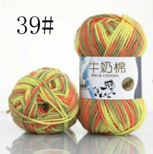 Hot Sale 50g Hand-woven Chunky Yarn Soft Milk Cotton Knitting Baby wool yarn