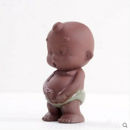 Tea Pets Purple Clay Decoration Crafts Monk Baby Boy Spray Pee Tea Accessories