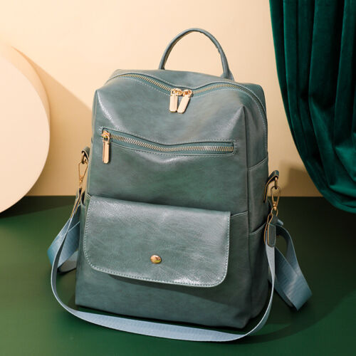 Fashion Womens PU Leather Rucksack Shoulder Bag Backpack Handbag Travel Bag