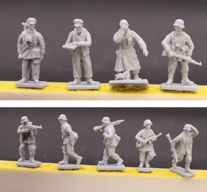 Unassembled1/72 Resin WWII German SS 9 Soldiers kit A&Bstyle