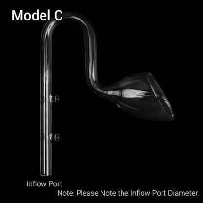 Skimmer Glass Lily Pipe Spin Surface Inflow Outflow 13/17mm Aquarium Water Tank