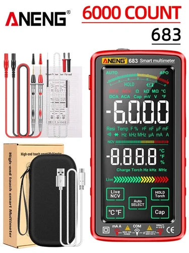 ANENG High-end Touch Smart Multimeter 6000 Counts Multimetro Test Rechargeable