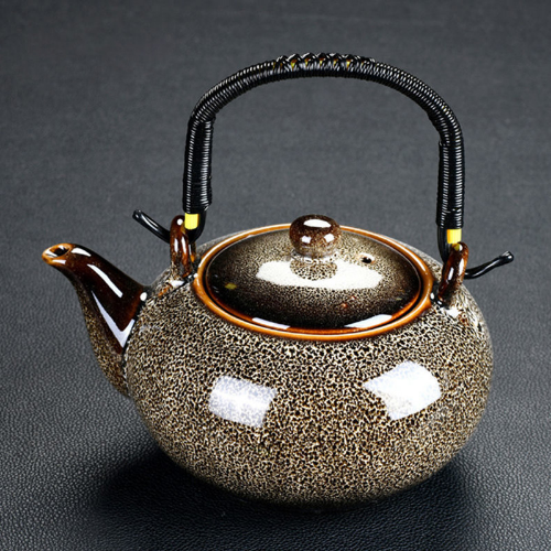 Large Capacity Teapot Ceramic Pot with Beam Pot Tea Set Flower Tea Making Teapot