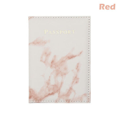 Colorful Marble Passport Cover Waterproof Passport Case Holder Travel Card Case