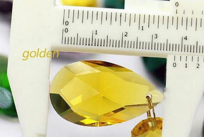10PCS 38MM Colorful Teardrop Glass Chandelier Crystal Prisms Wedding Decoration