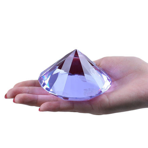 New 80mm Crystal Diamond Paperweight Solid Color Wedding Gifts 3.15" W