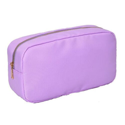 Waterproof Nylon Bag Cosmetic Bag Solid Color Makeup Bag Travel Beauty Organizer