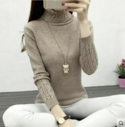 Women Sweaters Turtleneck Cashmere Knitted Pullovers Female Jumper Tricot Tops
