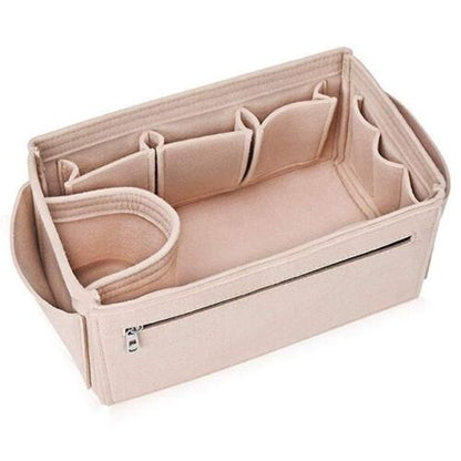 Cosmetic Purse Felt Cloth Insert Bag Handbag Organizer 17*34*18CM Traveling 1 PC
