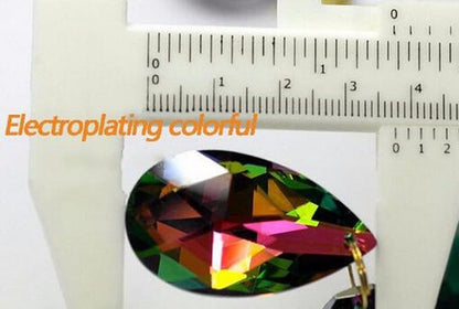 10PCS 38MM Colorful Teardrop Glass Chandelier Crystal Prisms Wedding Decoration