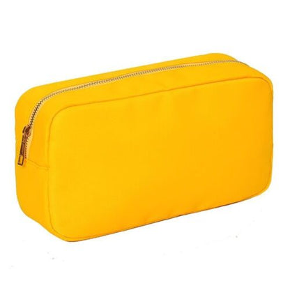 Waterproof Nylon Bag Cosmetic Bag Solid Color Makeup Bag Travel Beauty Organizer
