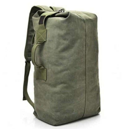 Canvas Backpacks Multi-functional Shoulder Bag Foldable Outdoor Large Rucksack
