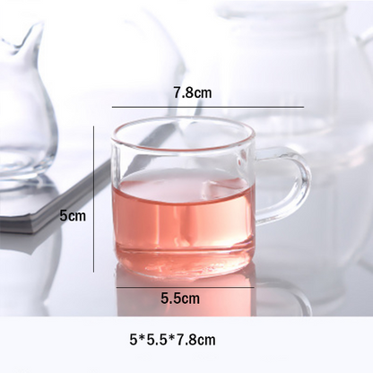 Clear Glass Teapot with Stainless Steel Infuser Leaf Tea Pot Tool Kettle Set