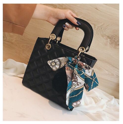 Small Handbag Ribbon Shoulder Bag Synthetic Leather Messenger Purse 21*19*9 CM