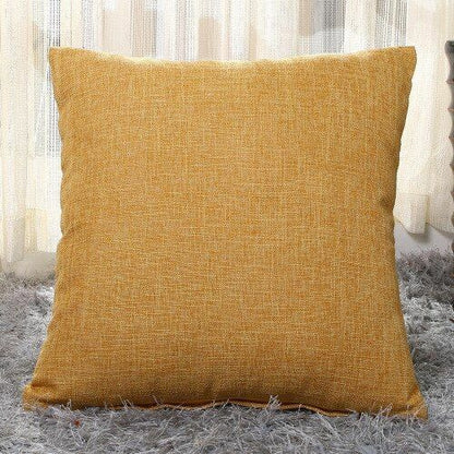 Pillows Cover Sofa Waist Cushion Solid Linen Throw Pillowcase Office Home Decor