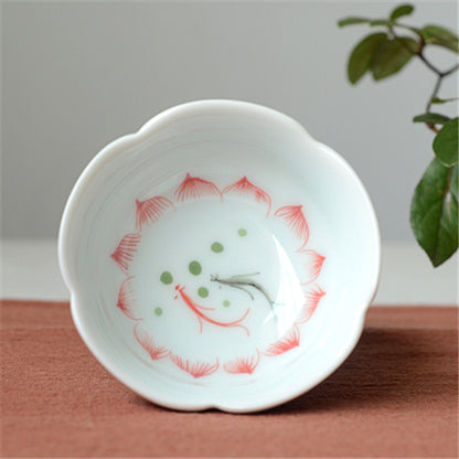 Chinese Tea Cup Handpainted Flower Ceramic Master Cup 80ml Kung Fu Tea Cups New