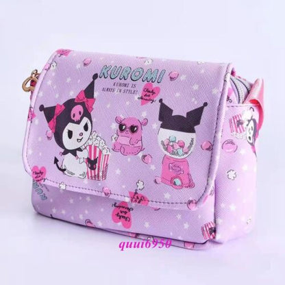 Girl Gift Kuromi My Melody Cinnamoroll Hello Kitty Crossbody Shoulder Bag Zipper