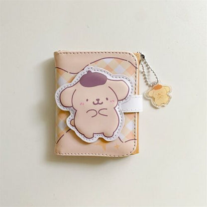 My Melody Cinnamoroll Kuromi Pochacco Short Wallet Portable Card Bags Coin Purse