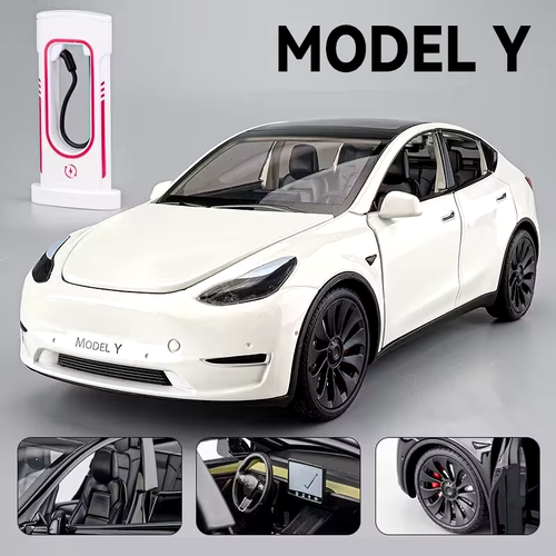 1:24 Model 3 Model Y X Alloy Car Model Diecast Metal Toy Vehicles Car Model Simu