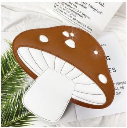 Cute Red Mushroom Design Women Handbag Purse Shoulder Bag Crossbody Chain Clutch