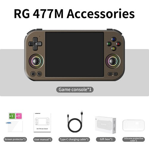 ANBERNIC RG 477M Retro Handheld Game Console Android 14 5300mAh RG477M Gifts 游戏机