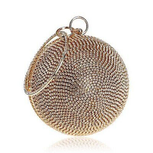Ball Diamond Women Party Clutches Evening Wedding Bag Bridal Shoulder Handbag