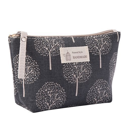 Canvas Makeup Bags Multicolor Pattern Cosmetic Travel Organizer Pouch 21*13*1 CM