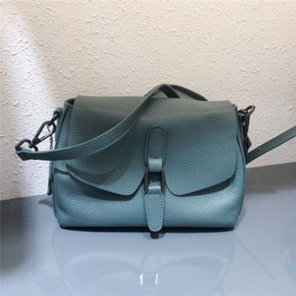 Real Leather Shoulder Bags Fashion Solid Flap Handbag Crossbody Purse Polyester
