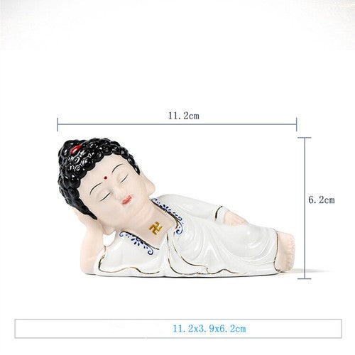 safety Buddha for car decoration porcelain tea pet house warming gift small size