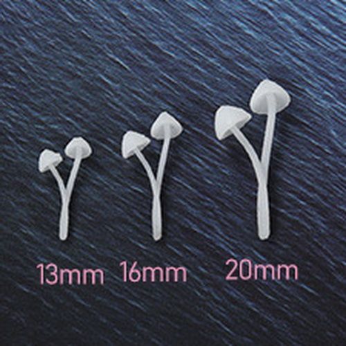 3D Simulation Mushroom 3Pcs Resin Miniature DIY Craft Micro Landscape Home Decor