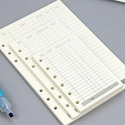 45 Sheets Notebook Business A5 A6 Loose Leaf Refill Spiral Binder Inside Page