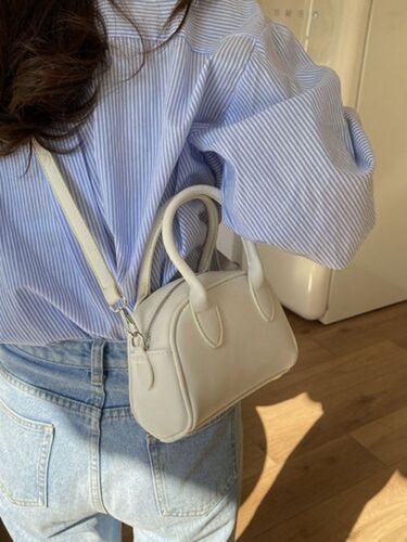 Pink Synthetic Tote Bag Cute Versatile One-shoulder Crossbody Bag Small Handbag