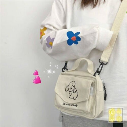 Bags Ladies Canvas Printed Cute Envelope Bag Student Shoulder Bag Evening Purse