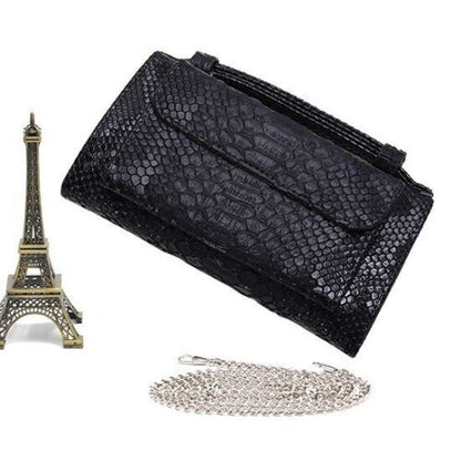 Leather Clutch Crossbody Bag Gold Luxury Serpentine Clutch Purse Messenger Bags