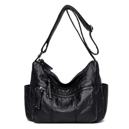 Leather Handbag Women Bags Shoulder Crossbody Bags Polyester Purse Bucket Shape