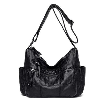 Leather Handbag Women Bags Shoulder Crossbody Bags Polyester Purse Bucket Shape