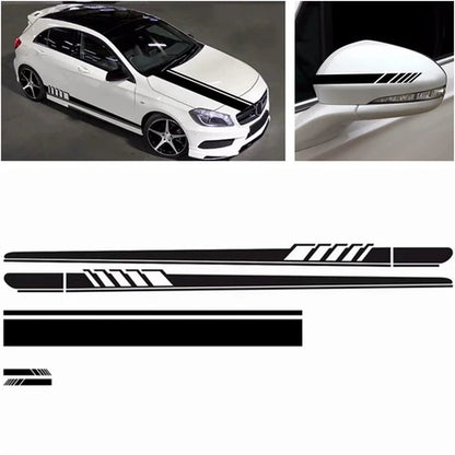 5Pcs Universal Racing Body Hood Stripes Decal Vinyl Stickers for Car SUV Truck
