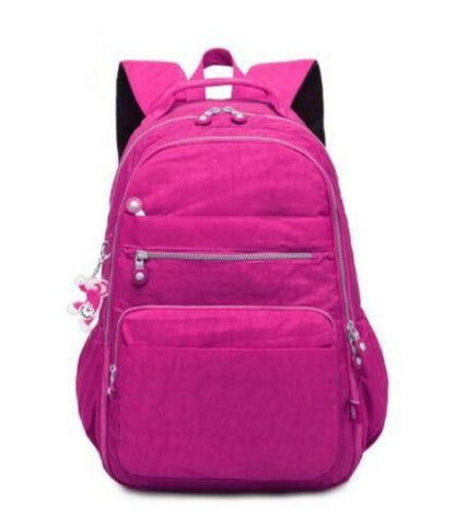 Backpack Anti-theft Waterproof School Bag Luxury Rucksack Nylon Purple/Pink/Blue