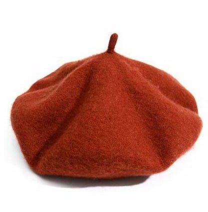 Berets Hat 100% Pure Wool French Artist Women Painter Vintage Warm Walking Cap