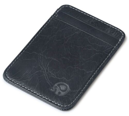 Leather Thin Mini Card Wallet Card Case Cash Change Pack Pocket 102 * 68 mm Bag