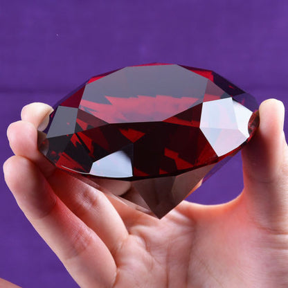 New 80mm Crystal Diamond Paperweight Solid Color Wedding Gifts 3.15" W