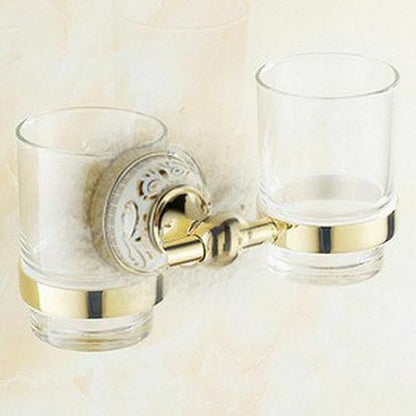 Luxury Towel Racks Stainless Steel Ceramic Wall Mounted Bathroom Accessories Set