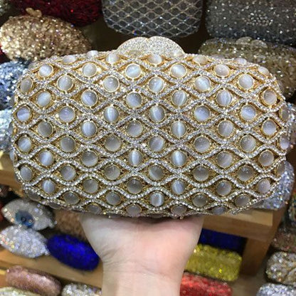 Crystal Diamond Day Clutches Shoulder Bag Evening Purse Women Wedding Handbag