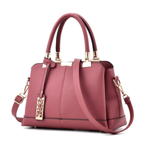 Women's Ladies PU Leather Satchel Handbag Shoulder Tote Messenger Crossbody Bag