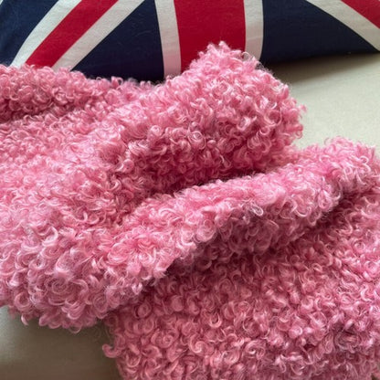 Curly Plush Faux Sherpa Fleece Fabric ry DIY Toy Doll Material 40 45CM