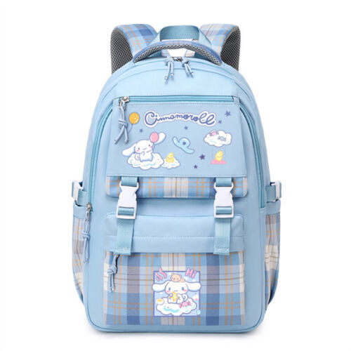 My Melody Kuromi Student Backpack Cinnamoroll Pom Pom Purin Pochacco Schoolbag#h