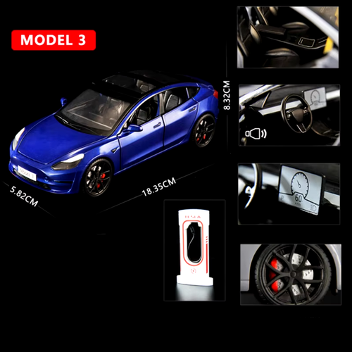 1:24 Model 3 Model Y X Alloy Car Model Diecast Metal Toy Vehicles Car Model Simu